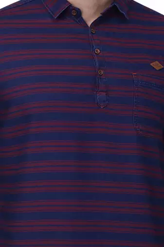 men's tailored fit short denim kurta | kurta shirt for men