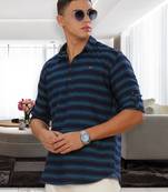 men's tailored fit short denim kurta | kurta shirt for men