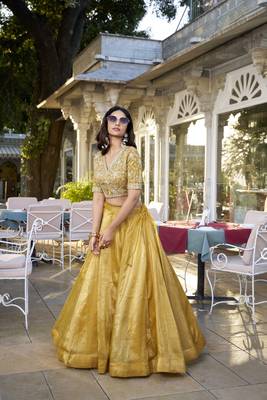 Mustard Haldi Lehenga Choli for Women 1