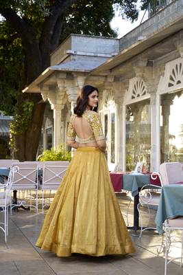 Mustard Haldi Lehenga Choli for Women 4