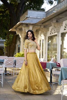 Mustard Haldi Lehenga Choli for Women 6