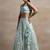 Sea Green Engagement Lehenga Choli with Sequin Embroidery