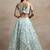 Sea Green Engagement Lehenga Choli with Sequin Embroidery