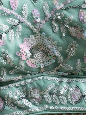 Sea Green Engagement Lehenga Choli with Sequin Embroidery 7