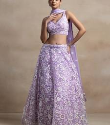 lilac lehenga set choli with dupatta for women