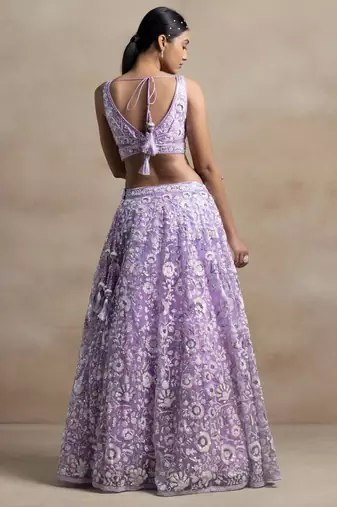 lilac lehenga set choli with dupatta for women