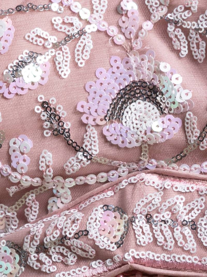 pink sequins embroidered soft net lehenga set choli with dupatta with dupatta