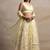 yellow net sequin embroidered lehenga