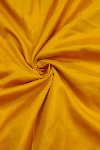 Women's yellow thread multi embroidery roman cotton silk dress material