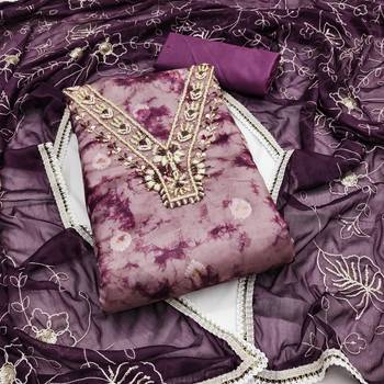 Women's multi handwork organja banarasi dress material 1