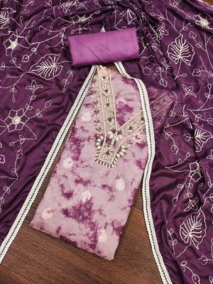Women's multi handwork organja banarasi dress material 5