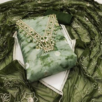 Women's multi handwork organja banarasi dress material 1