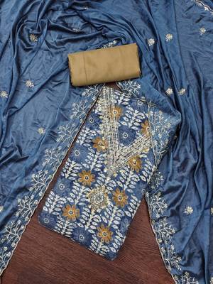 Women's multi designer print, hand work jaam cotton dress material 5