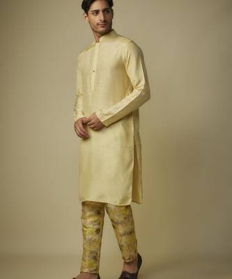 Yellow kurta with pant 5