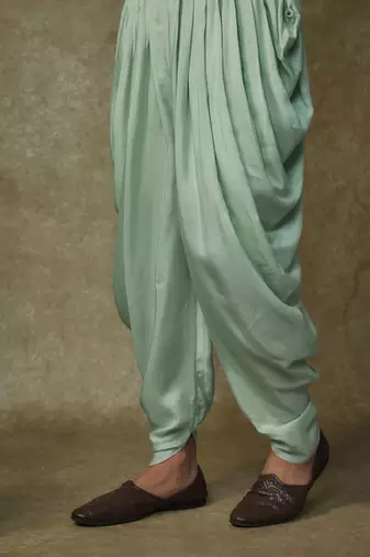Mint embroiderd sherwani with pant