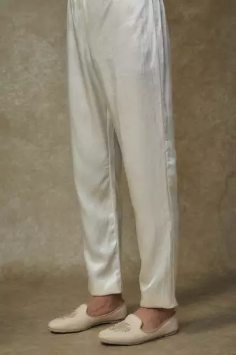 Butter yellow embroiderd sherwani with pant