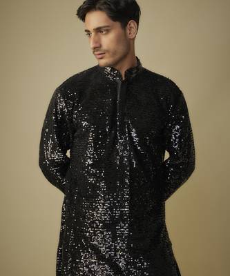 Black sequence kurta set 2