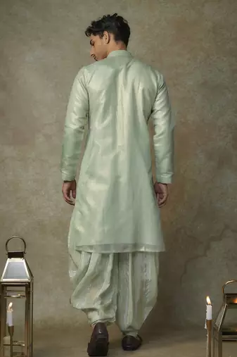 Sage green embroiderd kurta set