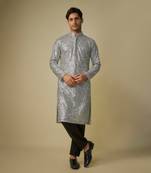 Silver embroiderd kurta with pant