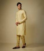 Yellow kurta with dhoti