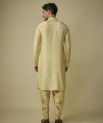 Yellow kurta with dhoti 3