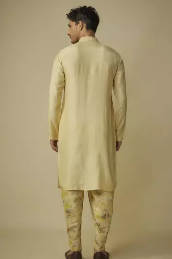 Yellow kurta with dhoti