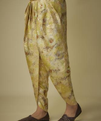 Yellow kurta with dhoti 4