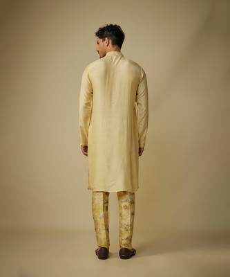 Yellow kurta with dhoti 5
