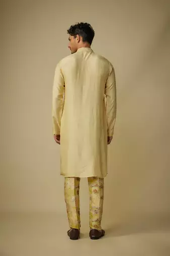 Yellow kurta with dhoti