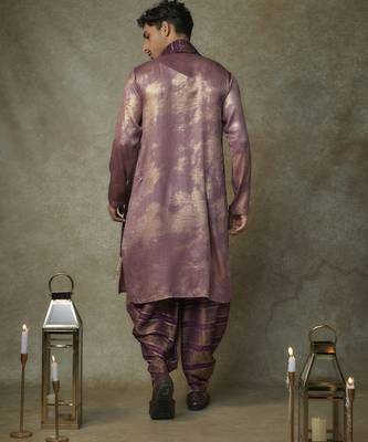 Wine kurta with dhoti and dupatta 3