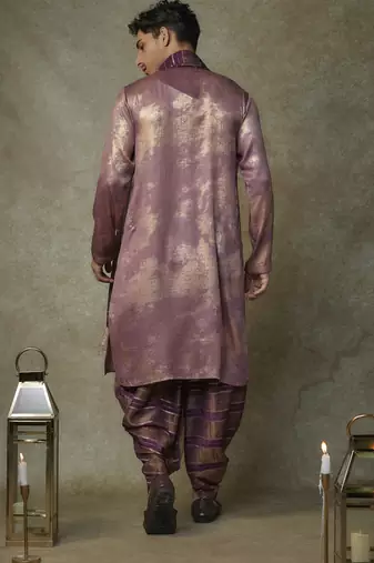 Wine kurta with dhoti and dupatta