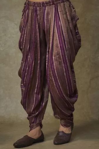 Wine kurta with dhoti and dupatta