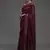 Incredible Maroon Sequins Embroidered with Swarovski work Georgette Saree With Blouse