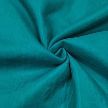 Women's teal blue sequence embroidery roman cotton silk dress material 3