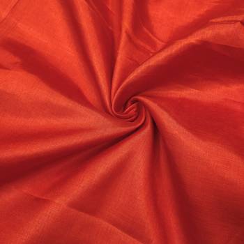 Women's orange designer weaving, bandhani print banarasi cotton silk dress material 3