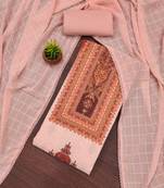 Women's multi unstitched heavy multi thread sequence embroidery pc cotton dress material 