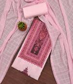 Women's multi unstitched heavy multi thread sequence embroidery pc cotton dress material 