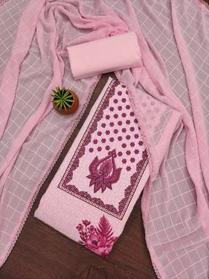 Women's multi heavy multi thread embroidery pc cotton dress material 1
