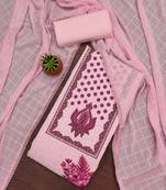 Women's multi heavy multi thread embroidery pc cotton dress material