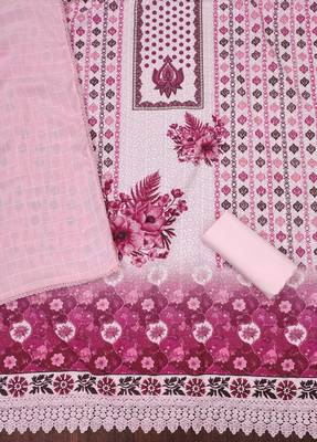 Women's multi heavy multi thread embroidery pc cotton dress material 2