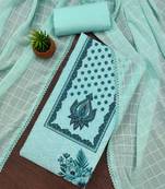 Women's multi heavy multi thread embroidery pc cotton dress material