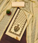 Women's multi heavy multi thread embroidery pc cotton dress material