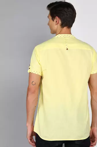 men's mandarin collar linen cotton party casual shirt | indowestern shirt for men