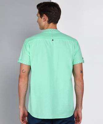 men's mandarin collar linen cotton party casual shirt | indowestern shirt for men 2