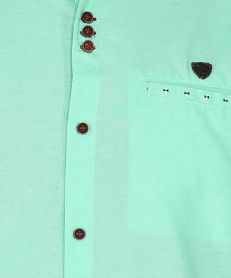 men's mandarin collar linen cotton party casual shirt | indowestern shirt for men 4