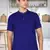 men's royal blue mandarin collar linen cotton party casual shirt | indowestern shirt for men
