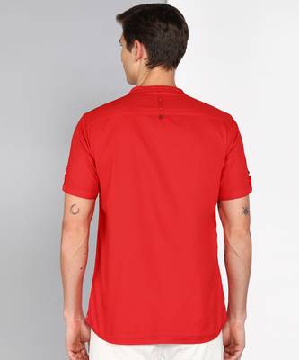 men's linen cotton mandarin collar party casual shirt | indowestern shirt for men 2