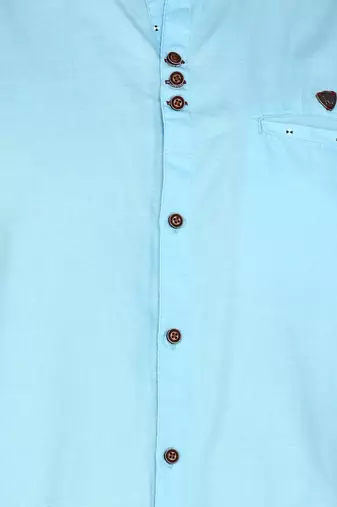 men's linen cotton casual shirt | chinese collar shirt | indowestern casual shirt