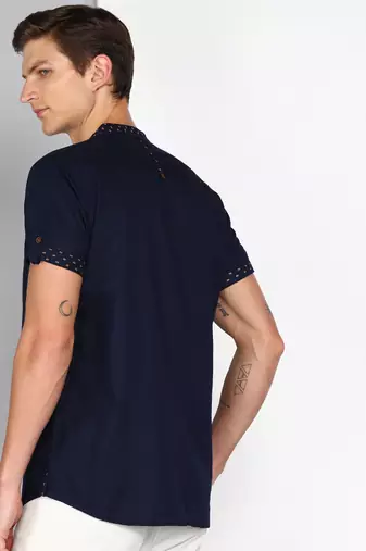 men's linen cotton mandarin collar party casual shirt | indowestern shirt for men