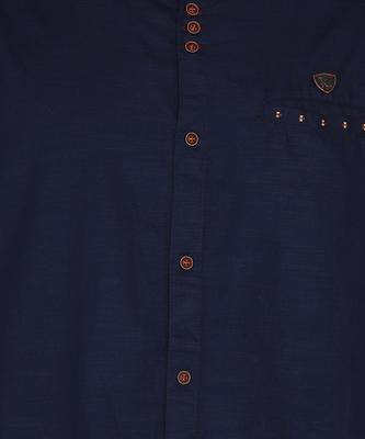 men's linen cotton mandarin collar party casual shirt | indowestern shirt for men 4